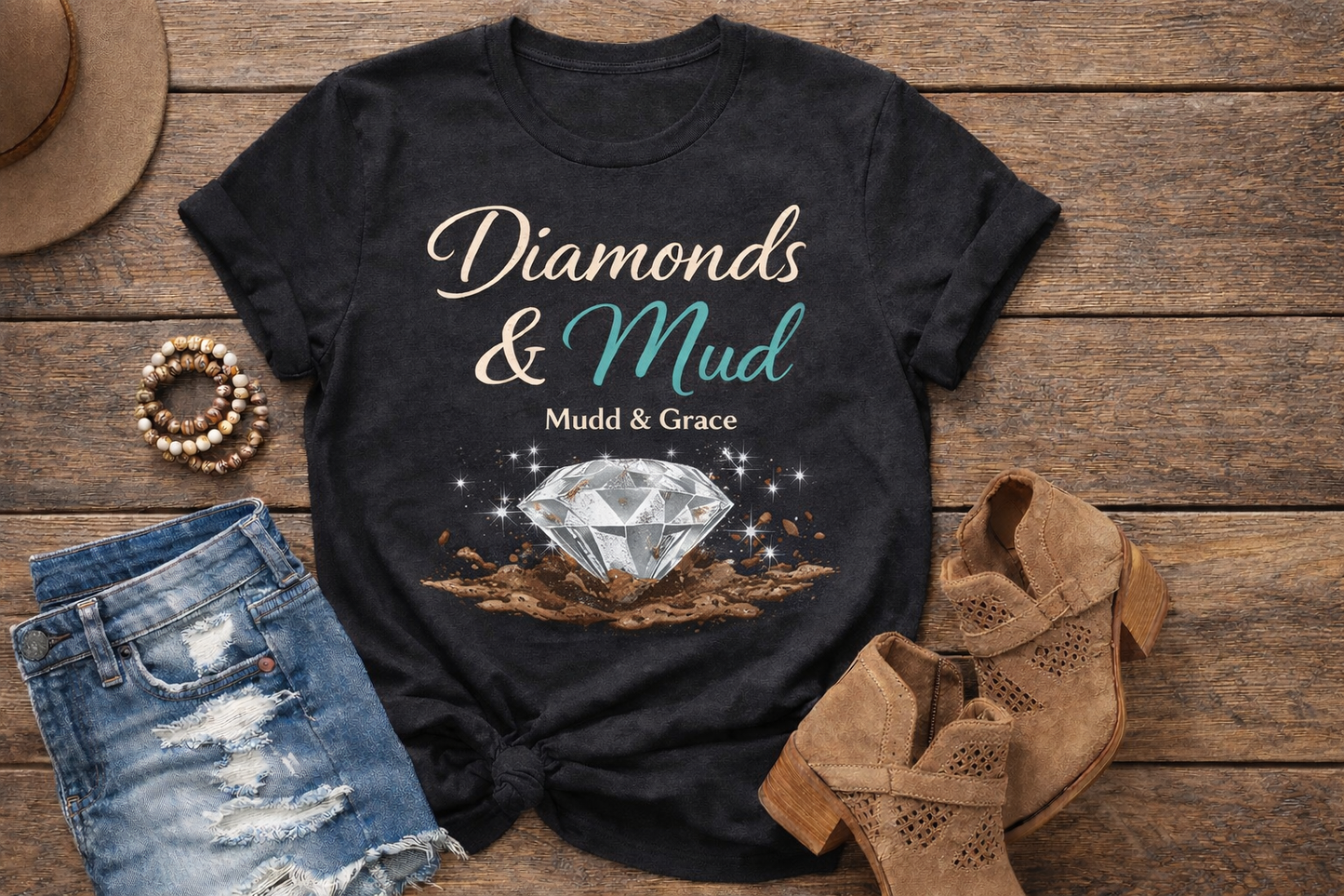 Diamonds & Mud Tee