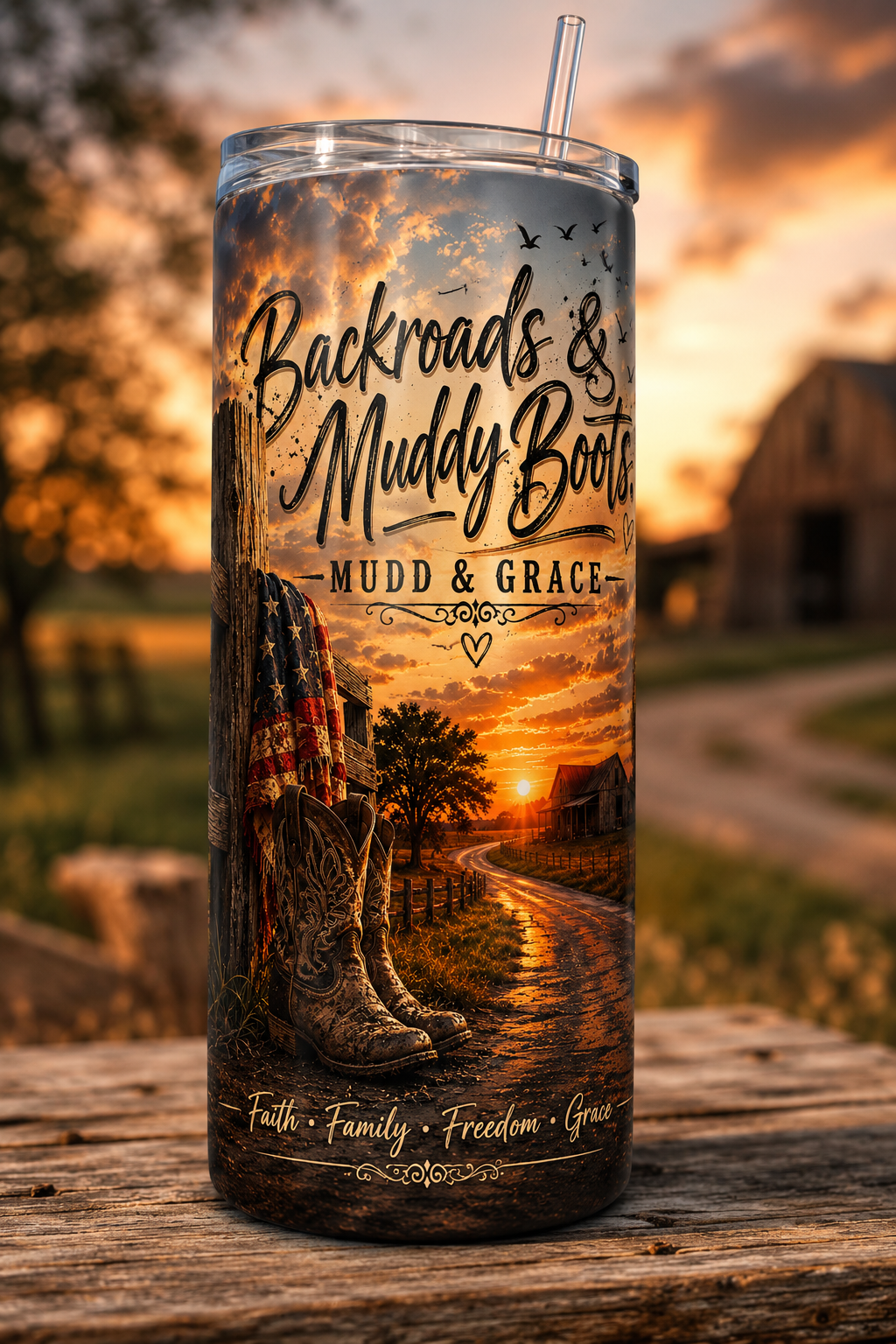 Backroads & Muddy Boots Tumbler