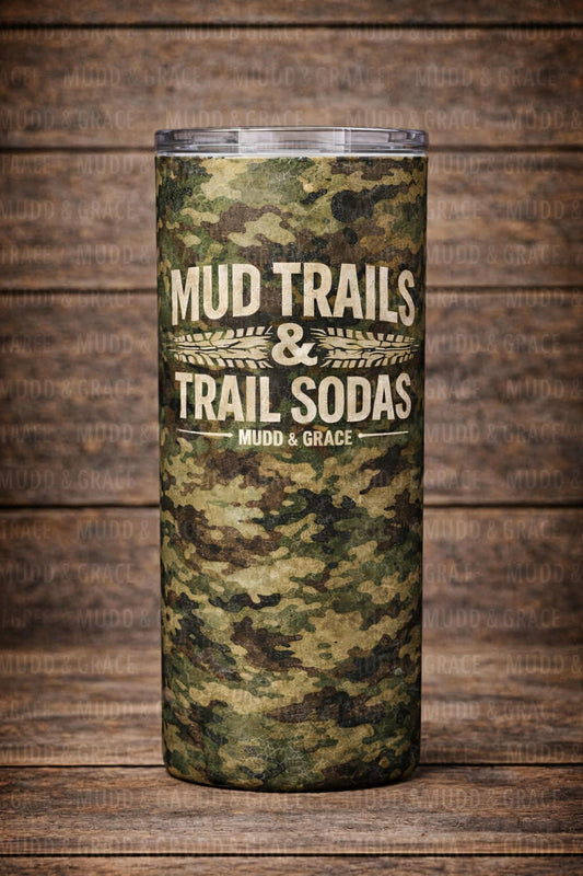 Mudd trails and trails sodas tumbler